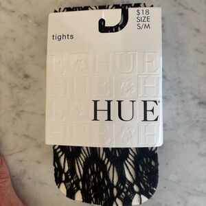 Hue Lace Net Tights Black Size S/M NWT